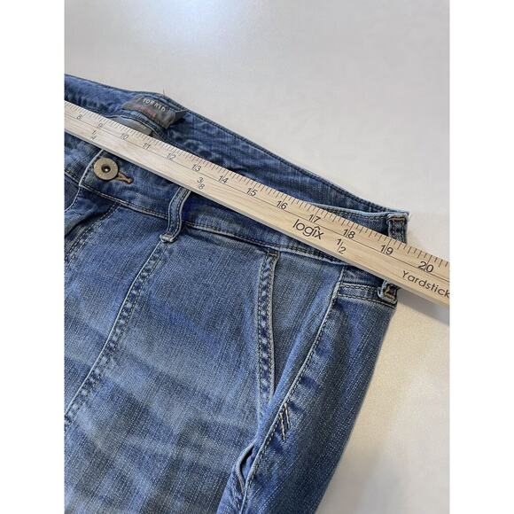 Torrid Jeans Size 18 Boyfriend Crop Vintage Stretch Raw Hem Medium Wash - Picture 6 of 7